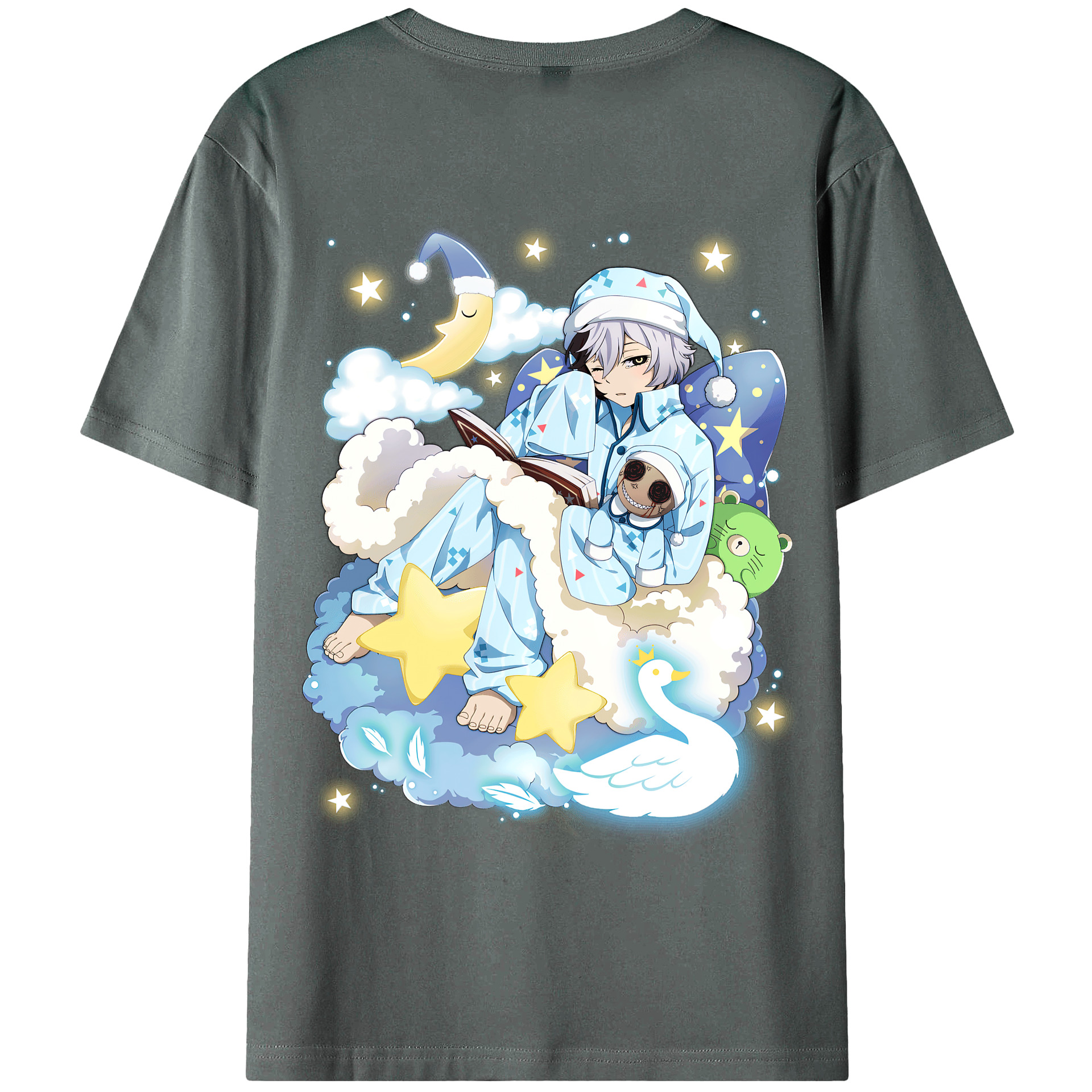 （画像用） 文豪ストレイドッグス Bungo Stray Dogs 綿100％半袖Tシャツ（背面プリント）